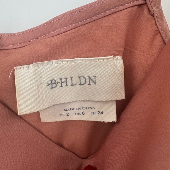 BHLDN Anthropologie Cali Satin Charmeuse Midi Slip Dress Sedona Sunset Size 2 - Picture 9 of 9